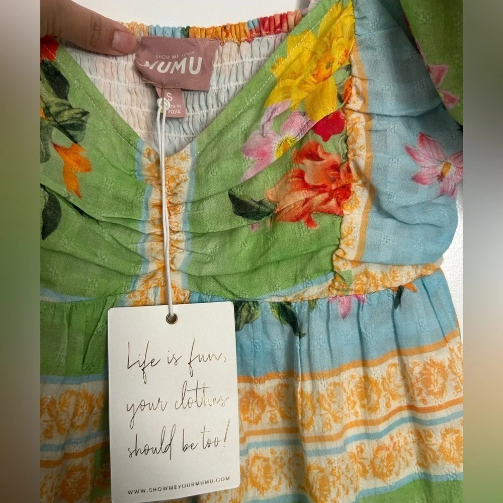 Show Me Your Mumu Annabelle French Mini Dress size S NWT chic cottagecore boho - Picture 15 of 15